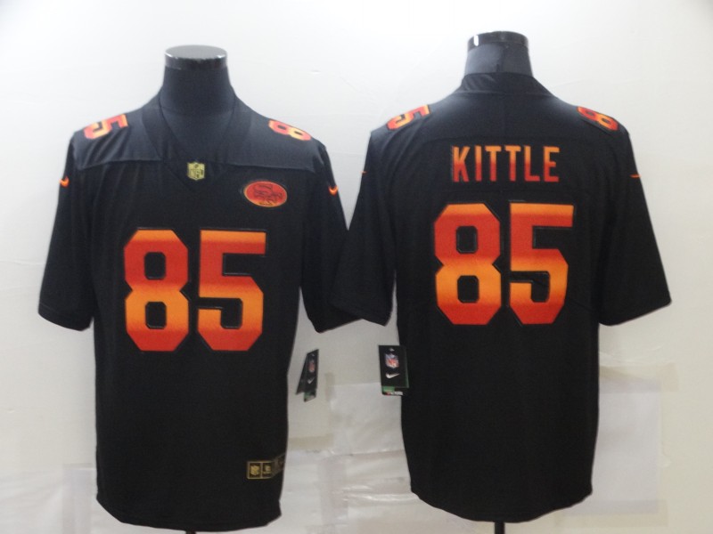 Men's San Francisco 49ers #85 George Kittle 2020 Black Fashion Limited Stitched Jersey